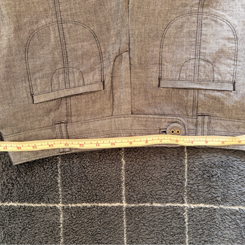 Elevenses Chambray Denim Trousers Buttons Belt Y2K Gorgeous NWoT - Picture 10 of 10